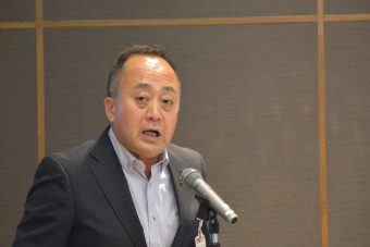 挨拶をする武田副市長の写真です